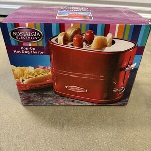NEW Nostalgia Retro Pop-Up Hot Dog Toaster - Red